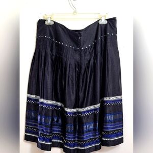 Alfani Elegant Silk Blend Sequin Accented Skirt